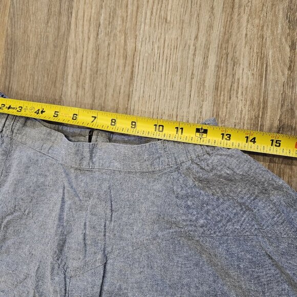 Vtg 1849 Authentic Ranchwear Skirt Womens M Chambray Elastic Waist Cowgirl Boho - Picture 8 of 9